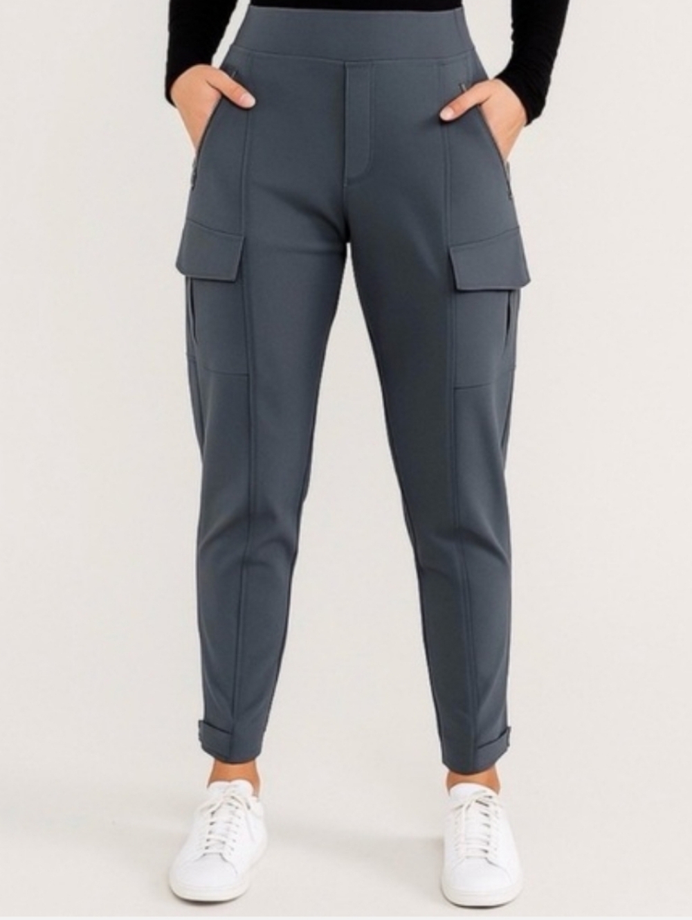 NWOT Athleta Endless High Rise Cargo Joggers Smokey Blue (10)